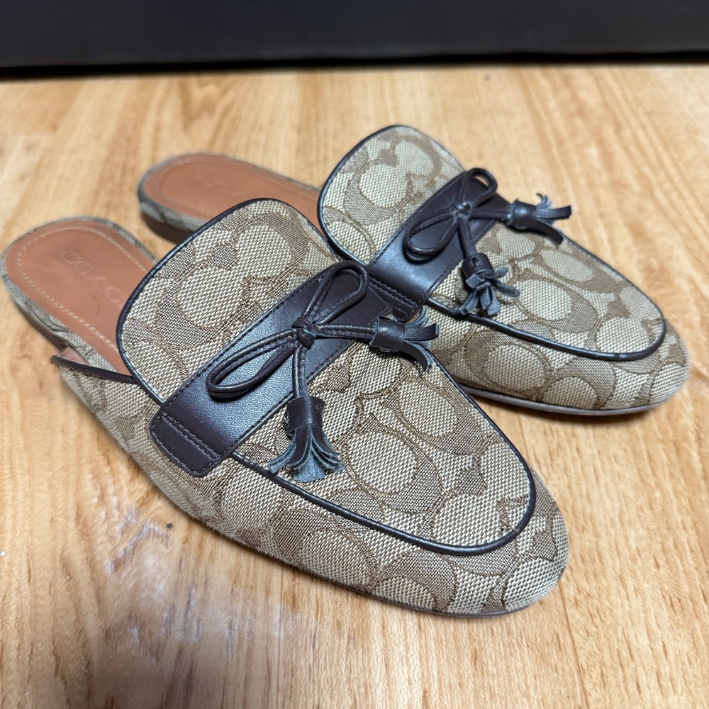 Coach signature c logo slide mule loafers - Picture 2 of 6